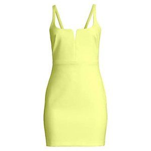Likely Constance Body-Con Mini Dress Neon Yellow